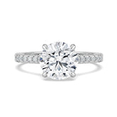 Hidden Halo Round-Cut Engagement Ring